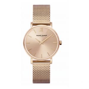 Naf Naf Montre Femme - NAFW1068 Bracelet Acier Doré rose