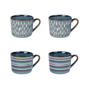 Table passion Coffret de 4 tasses Helsinki bleu 18 cl