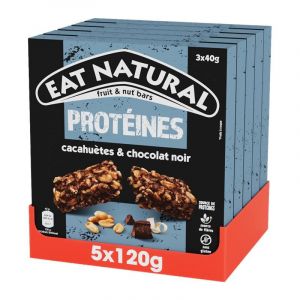Eat Natural Barres c&eacute;r&eacute;ales sans gluten cacahu&egrave;te et chocolat- 15 barres de 40g