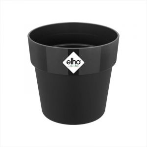 Elho Cache-pot polypropyl&egrave;ne pot Diam.11 x H.10.1 cm living noir