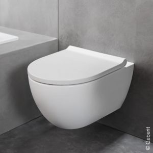 Geberit Acanto Cuvette suspendue avec TurboFlush, avec abattant WC, 502774008,