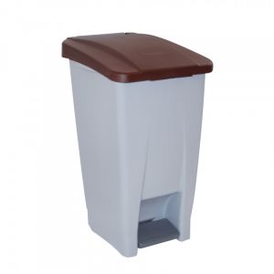 Poubelle 60 L Selectivo avec couvercle marron Denox Diempi