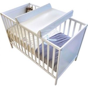 Steff - Matelas à langer - avec rebords - 70x50 cm - blanc - peut également être placé sur le lit avec les bouchons de sécurité