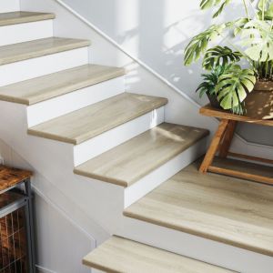 Lot de 2 rev&ecirc;tements d'escalier Bunschoten 120 x 32 cm Tessuto Milan NEU.HOLZ