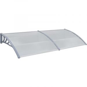 VidaXL Auvent de porte Gris 300 x 100 cm Plastique