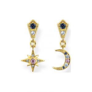 Thomas Sabo Boucles d'oreille argent sterling Oxyde de Zirconium femme, Or, 2cm - H2207-959-7