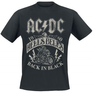 Image de AC/DC Hells Bells 1980 Homme T-Shirt Manches Courtes Noir XL 100% Coton Regular/Coupe Standard