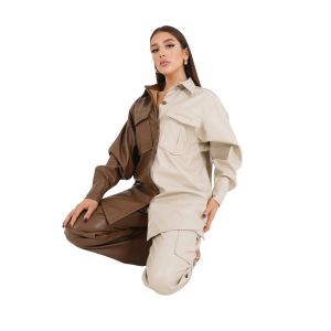 Chemise simili cuir femme Sixth June