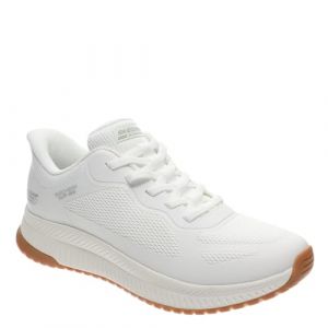 Skechers Chaussures Slip-ins - Bobs Squad 4 - Blanc - A &eacute;lastique - Talon plat