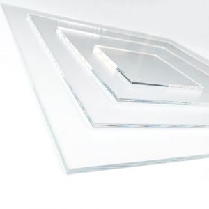 Plaque verre acrylique transparent 6 mm - 40 x 80 cm (400 x 800 mm) - Verre synth&eacute;tique - Plaque PMMA XT