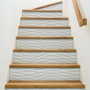 Plage 3 Stickers adhésifs contremarche Calypso, blanc, 100 cm x 19.5 cm