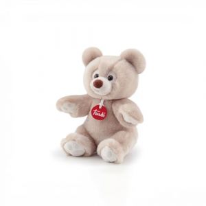 Trudi Sevi Bear Brando: 20cm Soft Beige Grey Plush Bear, Christmas, Baby Shower, Birthday Or Christening Gift for Kids, Plush Toys, Suitable from Birth