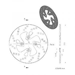 net generation Disque de frein Brake Disc D.220 716