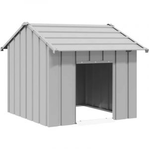 VidaXL Niche pour chien avec toit noir 85x107x81 cm acier galvanisé