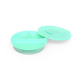 Twistshake TWIST SHAKE Assiette pour enfants avec subdivision 6+ mois vert pastel