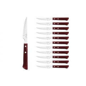 Tramontina Couteau &agrave; steak Spanish, 12pcs, Inox et bois