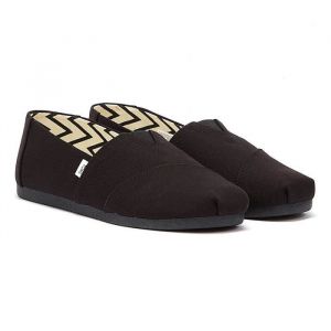 Toms Alpargata en Coton recycl&eacute;, Mocassin Plat Homme - Noir - 43 EU