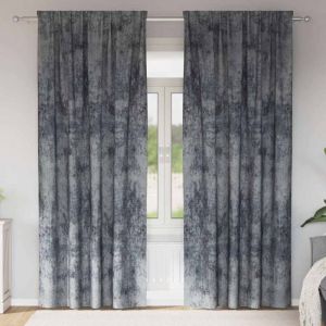 VidaXL Rideau Avec Des Rideaux 2 Pcs Gris Argent&eacute; 260 X 140 Cm Velours