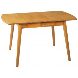 Image de Beliani Table à manger extensible 100/130 x 80 cm bois clair TOMS