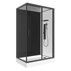 Cabine de douche hydromassante - Installation réversible - L110 x l80 x H215 cm - FOMIRA