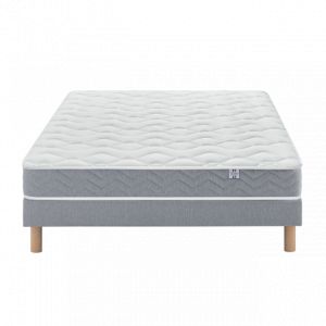 Ensemble Matelas Douces Nuits Aline 598 Ressorts ensach&eacute;s + Sommier Base Ferme 90x200