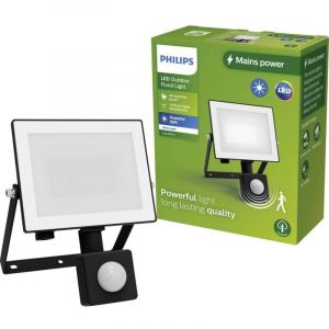 Philips Lois Projecteur Extérieur avec Capteur, 20 W, 3000 K, Noir