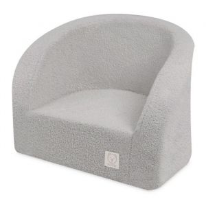 Fauteuil en Mousse pour Bébé Enfants pour la Chambre dEnfant MISIOO Bouclé Gris 53x40 cm