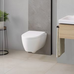 Geberit ICon Cuvette suspendue avec technologie TurboFlush, avec abattant, 503046JT1,
