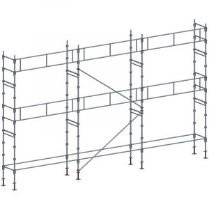 Echafaudage façadier 60 m² garde-corps