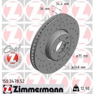 Zimmermann Disque de frein (à l'unité) |