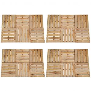 VidaXL Dalles de terrasse 24 pcs 50x50 cm Bois Marron