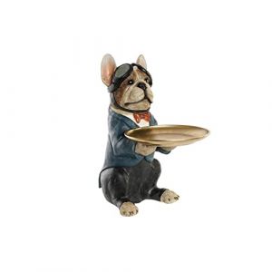 Image de Figurine Décorative DKD Home Decor Bleu Doré Résine Chien Moderne (36,5 x 21,5 x 41 cm) (21,5 x 36,5 x 41 cm)