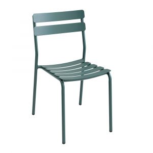 Oviala Chaise de jardin en aluminium vert foncé