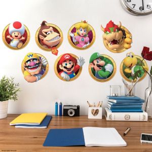 ROOMMATES Stickers Super Mario et autres personnages repositionnables