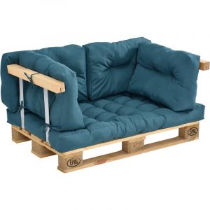Coussin de palettes et Coussin de dossier Mogán Kit de 5 Turquoise