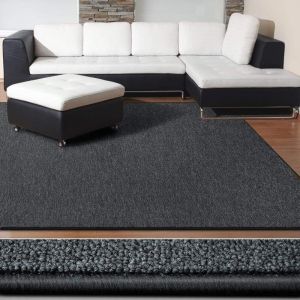 Tapis de Salon London Gris anthracite, 200 x 200 cm