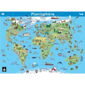 Mini poster le petit nicolas planisphère enfants et monde
