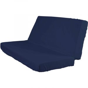 Terre de Nuit Drap housse bleu marine pour matelas clic-clac bonnet 20 cm 140x190 - Bleu marine