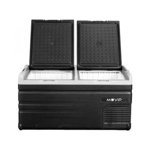 Muvip réfrigérateur portable concompresseur lg 107 litres double zone - double porte - compresseur silencieux - couleur noir