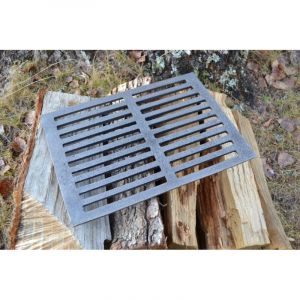 SEZAM Grille de cheminée, de foyer, rectangulaire en fonte 30 x 22 cm