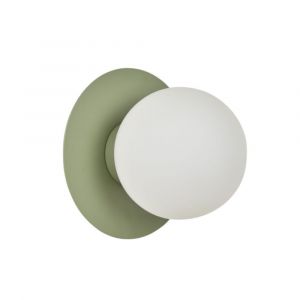 Millumine Applique globe verre et métal vert Manor