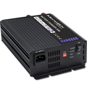 Qoltec Chargeur de batterie - 51959 - 20A - 12V - Compatible LiFePO4 AGM GEL SLA