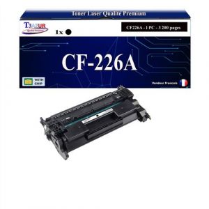 T3AZUR -Toner compatible avec HP CF226A (26A) pour HP LaserJet Pro M402, M402d, M402dn, M402dne, M402dw, M402m, M402n, M426dw, M426fdn, M426fdw,M426m