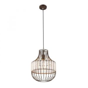 Globo Lighting Suspension verre couleur rouille - H 120 x Ø 30 cm