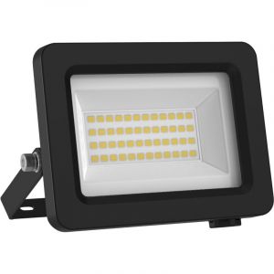 Osram Projecteur LED avec classe d'efficacité énergétique A, boîtier en aluminium noir, 15 W, 2600 lm, pour applications extérieures, design compact, léger, installation facile, LED non remplaçable