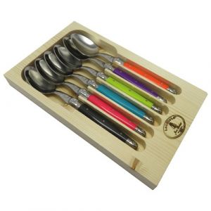 Image de Jean Dubost Coffret cuillère à café Tonic Mix Laguiole - lot de 6 - Couvert, Ménagère