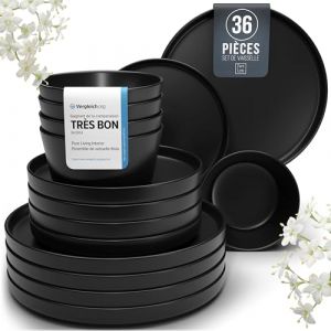 Service de Table Noir Matte - PURE LIVING INTERIOR DESIGN