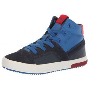 Image de Geox J Alonisso A, Baskets Hautes garçon, Bleu (Navy/Red C0735), 32 EU