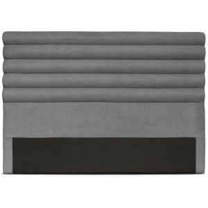 Tête de lit design en tissu gris 140cm