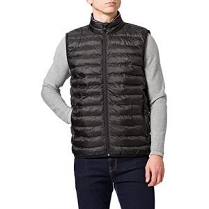 Tommy Hilfiger Packable Circular Vest Longue, Noir, S Homme